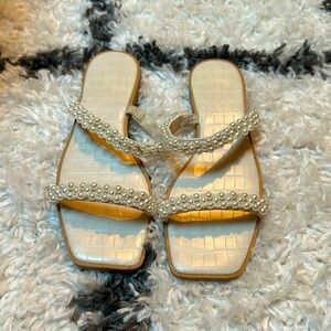 ZBY Womens pearl sansals